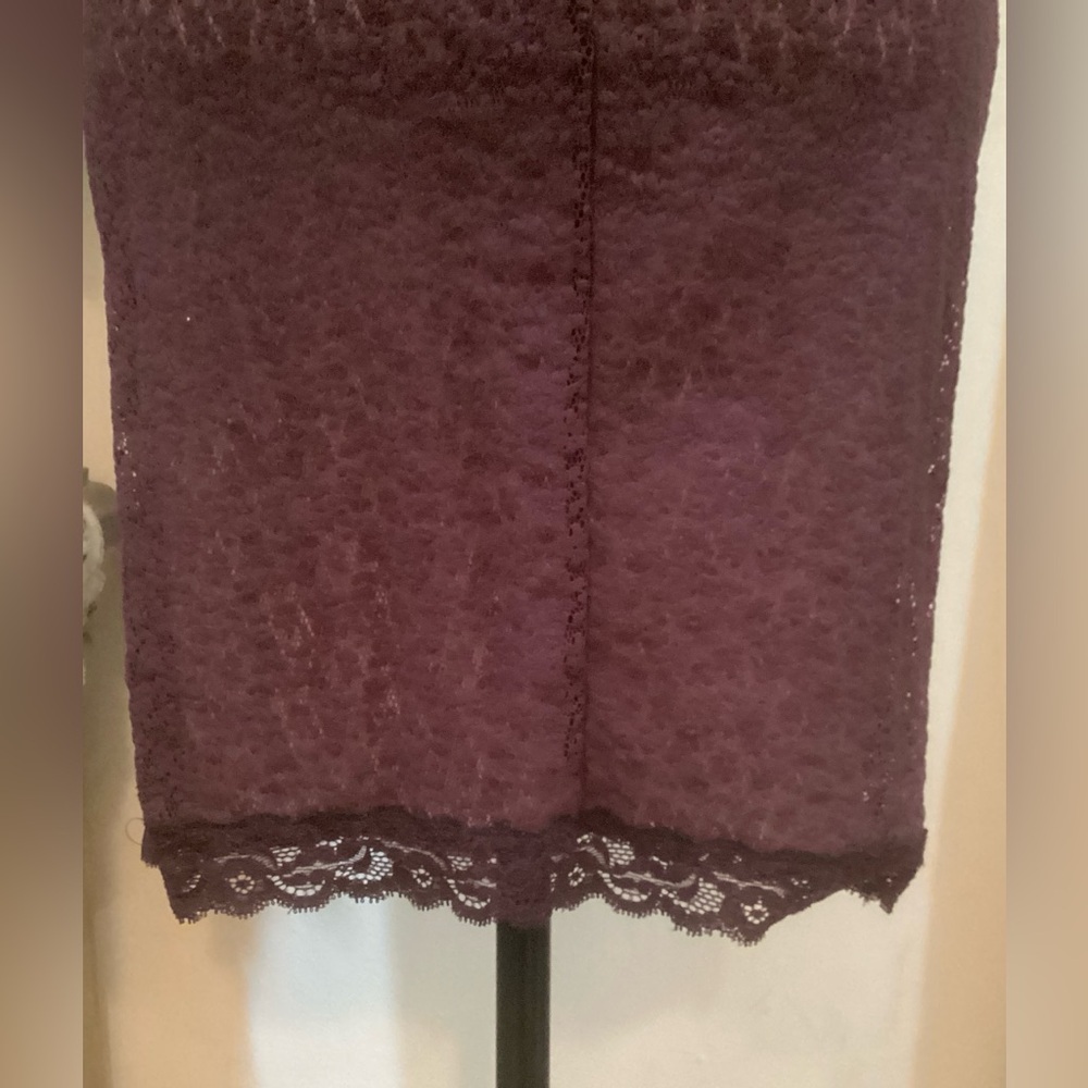 MNG Burgundy Slip Mini Dress Spaghetti Strap - Picture 7 of 9